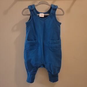 Hanna Andersson Vibrant Teal Blue Kids Romper